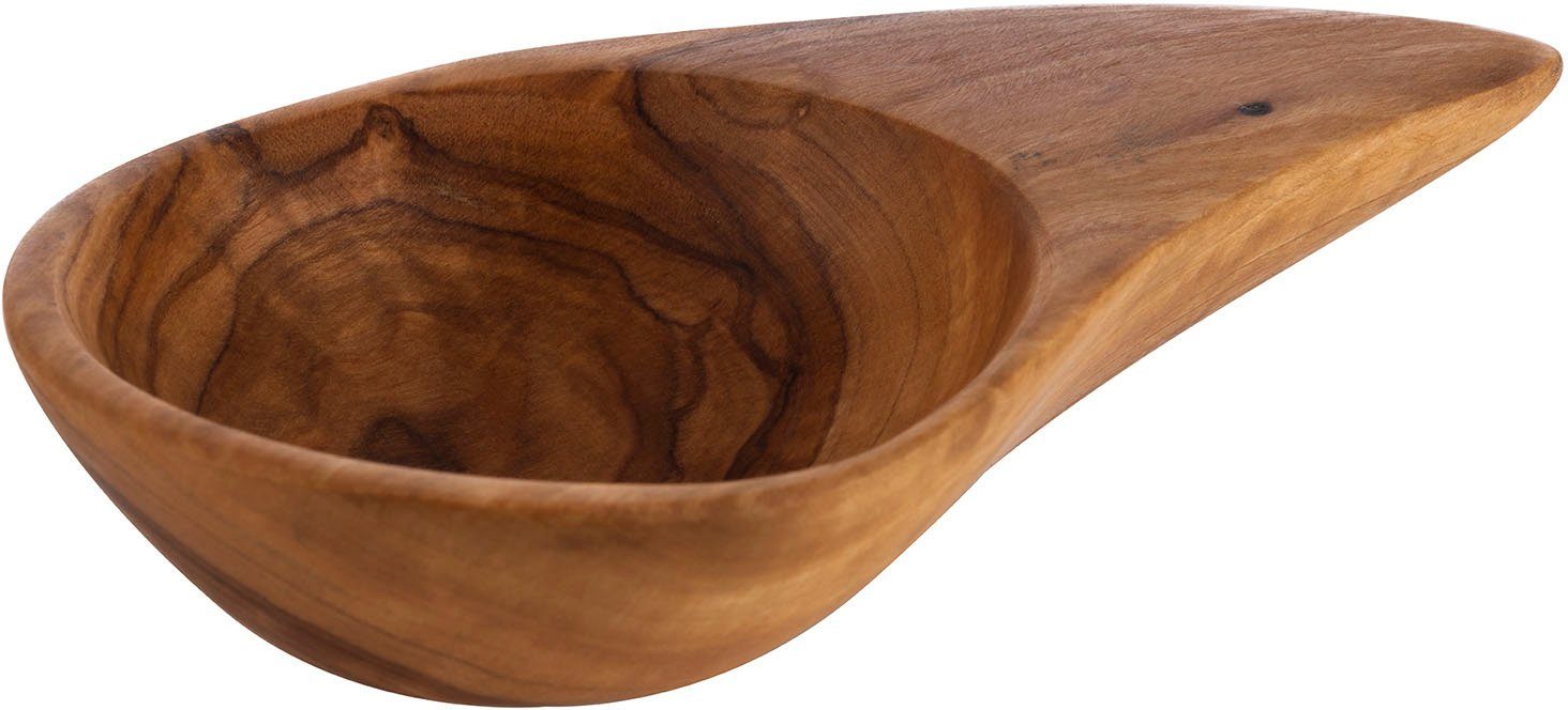 APS Dipschale OLIVE, Holzwerkstoff, (Set, 2-tlg), geöltes Olivenholz, jedes Teil ein Unikat