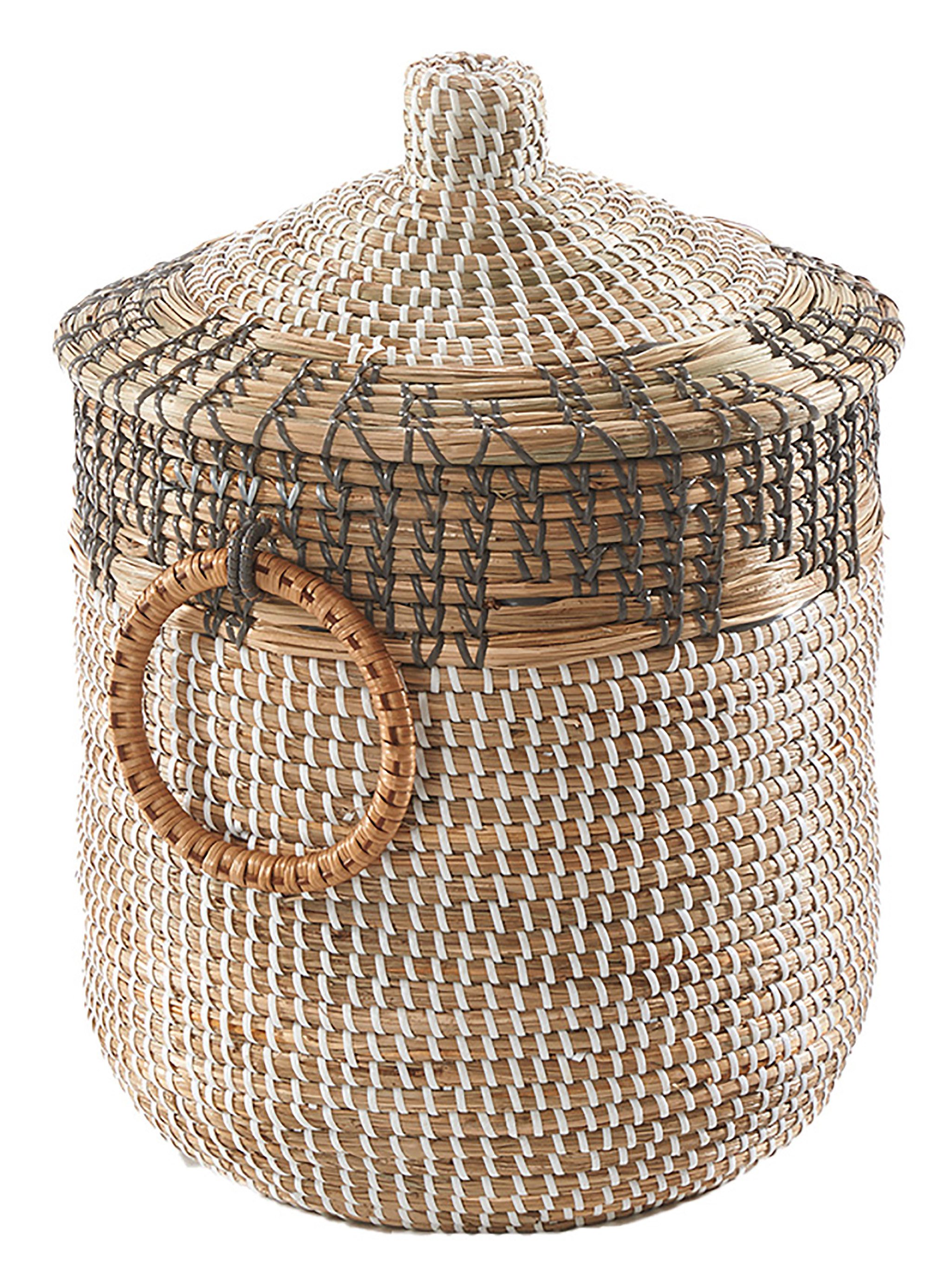 Kobolo Aufbewahrungskorb Schlangenkorb BIRA Seegras inkl. Deckel und Griffe günstig online kaufen