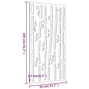vidaXL Wandbild Garten-Wanddeko 105x55 cm Cortenstahl Bambus-Design