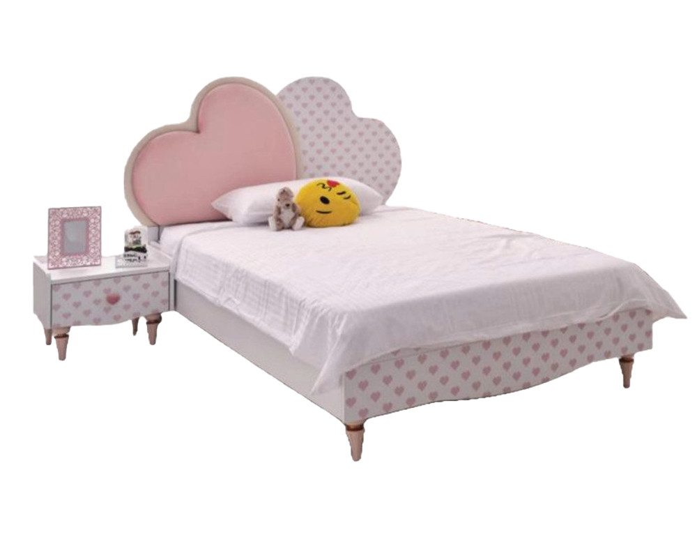 Xlmoebel Kinderbett Luxuriöses Kinderbett aus weißem Holz mit modernem Design (Kinderbett, 1-tlg., Kinderbett), Hergestellt in Europa
