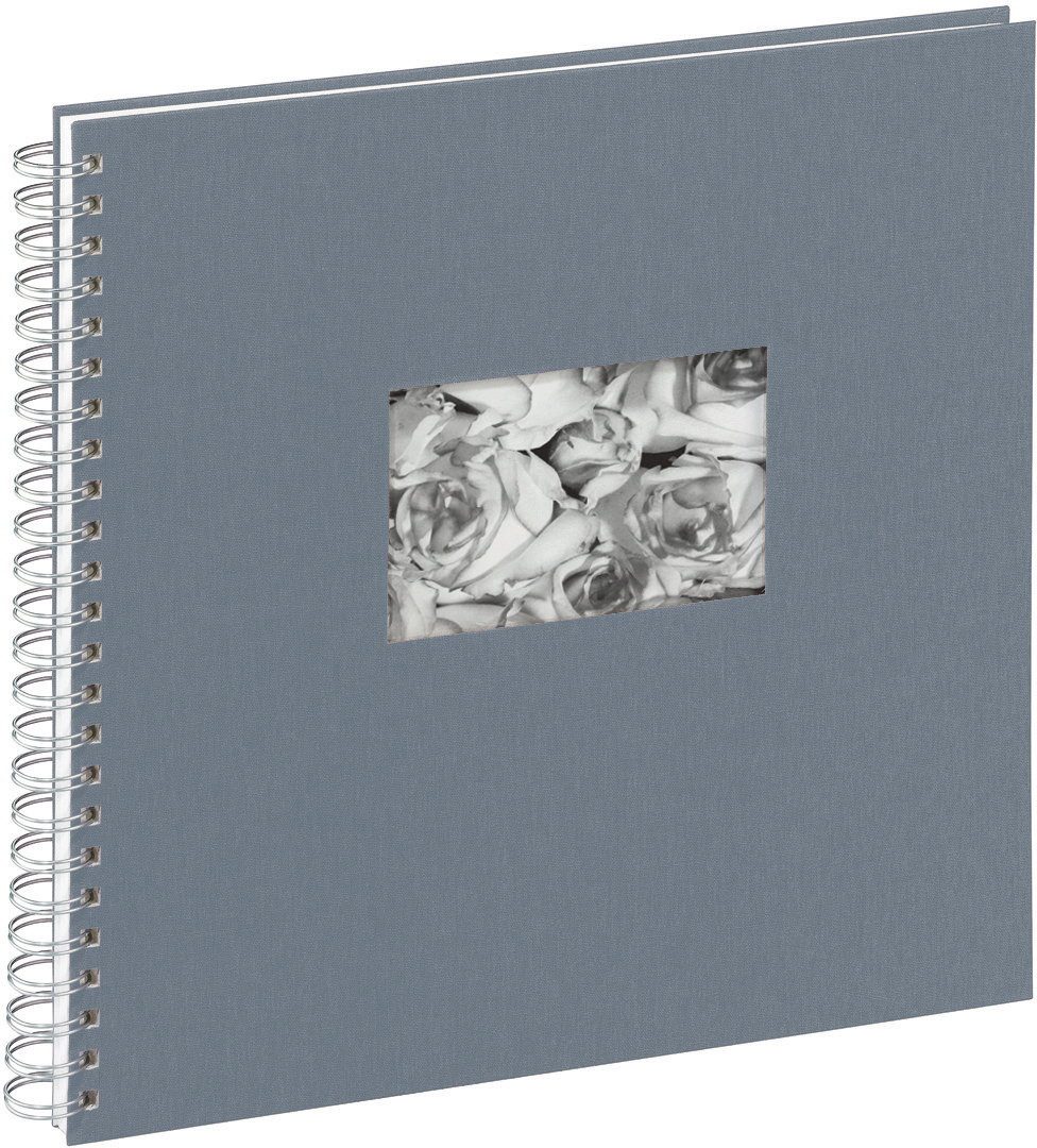 Fotoalbum Spiralalbum Passepartout 31x32cm 40 Seiten anthrazit mondial metallic.