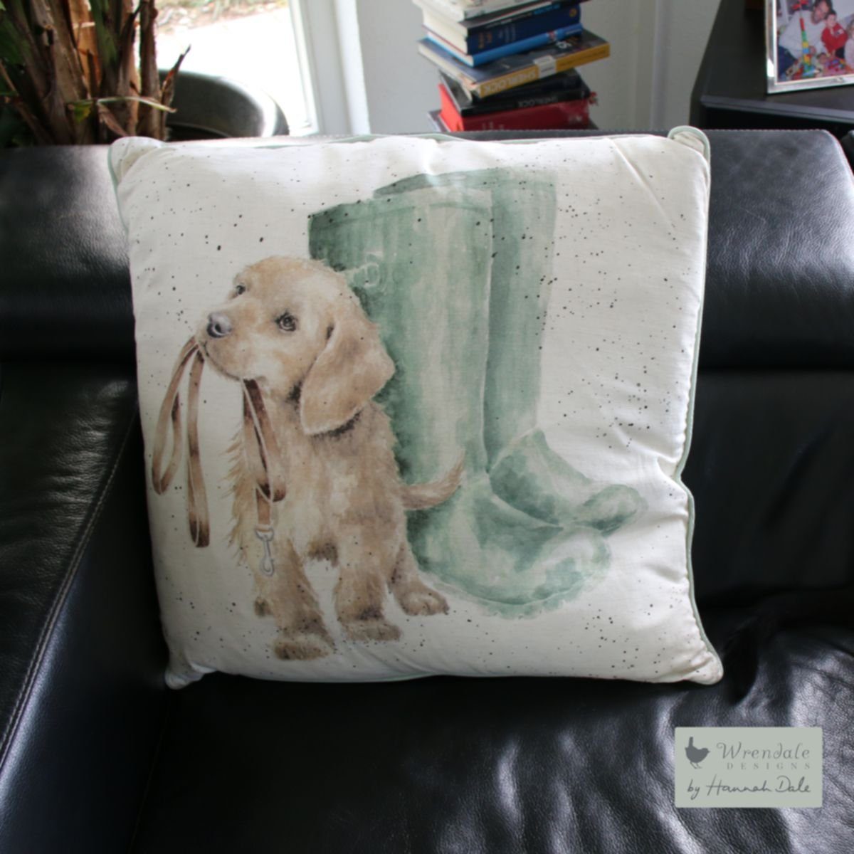 Wrendale Dekokissen Wrendale Designs Baumwoll-Leinen Kissen Hunde-Wetter