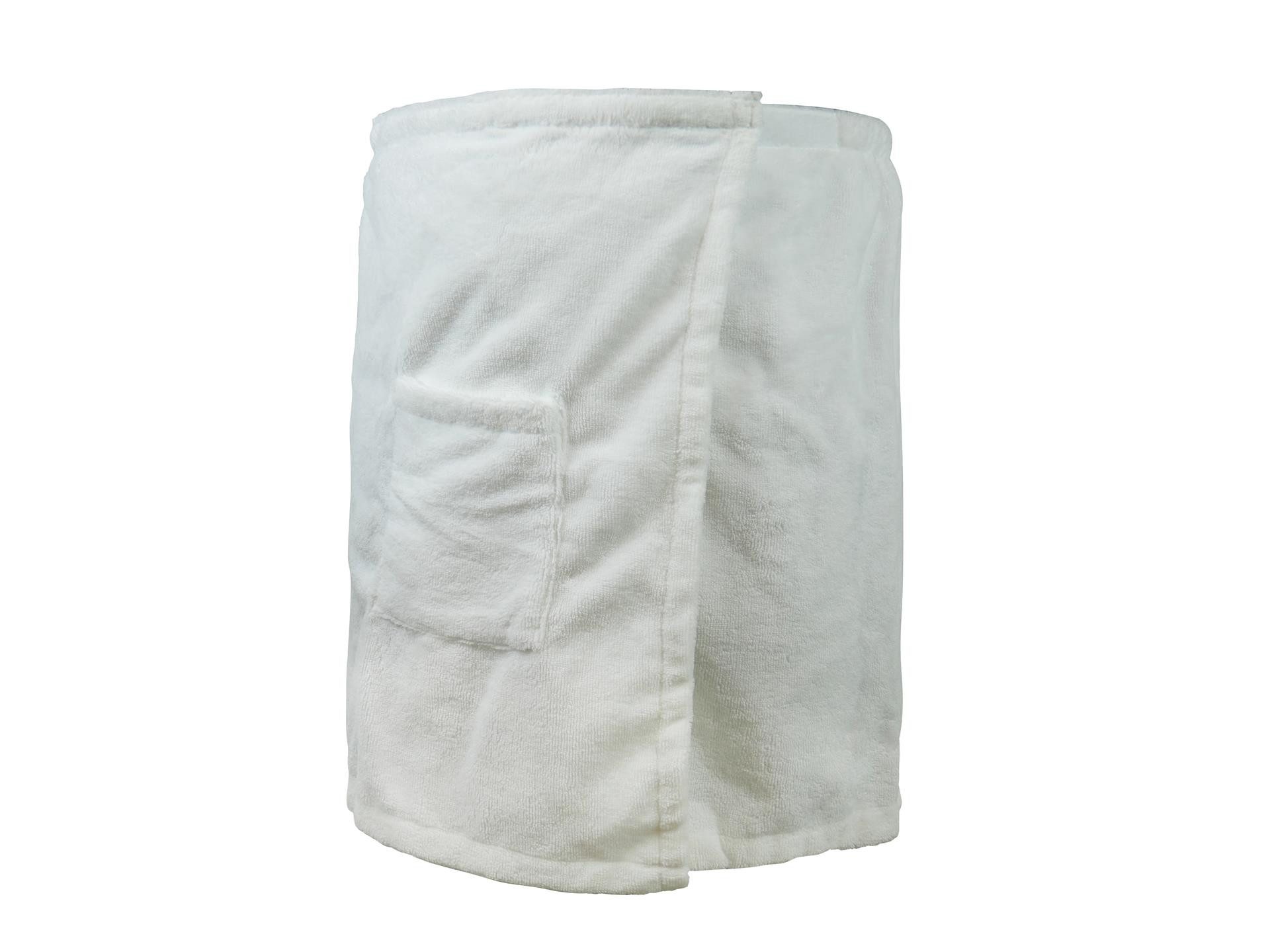 my Hamam Kilt Saunakleid mit Gummibund und Klettverschluß, Kurzform, Baumwolle, Polyester, Tasche, Klettverschluß, praktisch und vielseitig, One Size