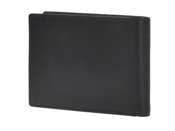 Greenburry Geldbörse Pure Black, Portemonnaie im Querformat, 8 Kartenfächer, RFID Schutz, Herren