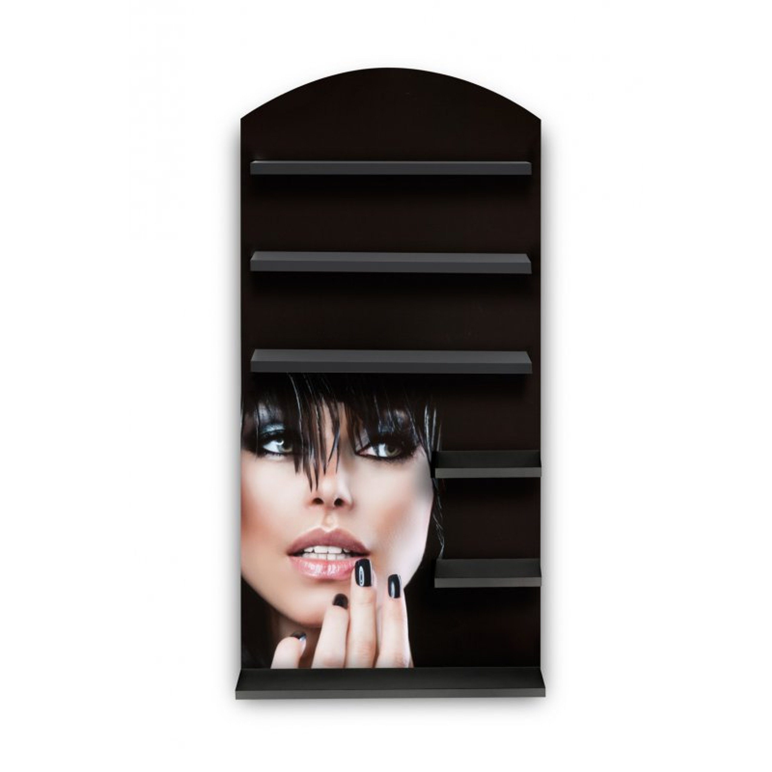 Wandregal Nagellackregal Nailboard Aileenstore UNI, Schwarz-Motiv