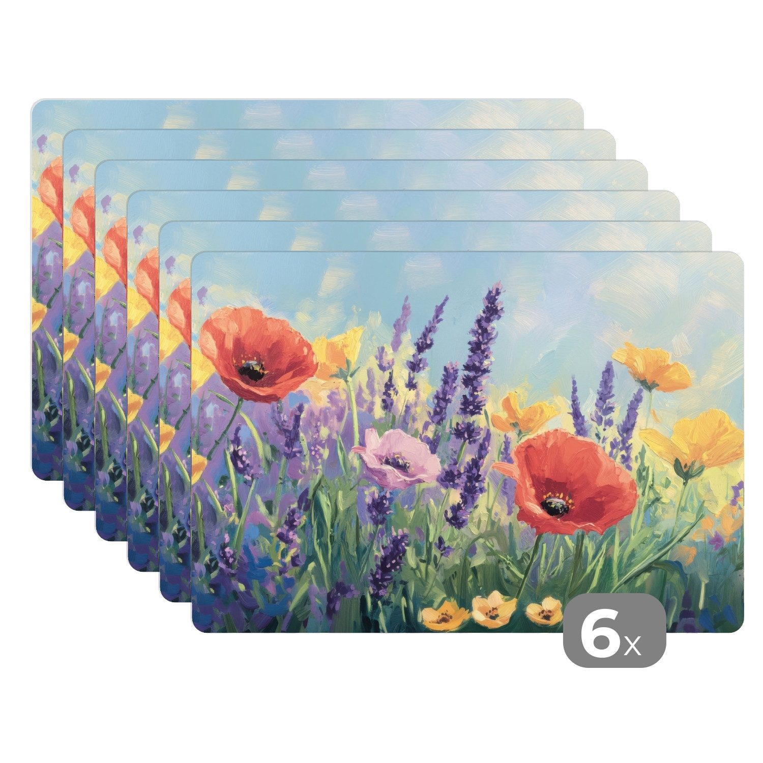 MuchoWow Platzset Wiese - Blumen - günstig online kaufen