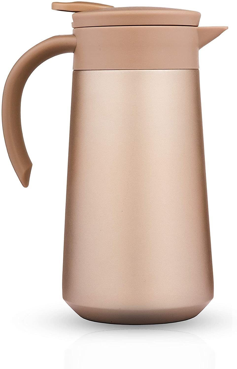 BOHORIA Isolierkanne Isolierkanne, Thermoskanne, Kanne Edelstahl, 0,8 Liter, Edelstahl Gold