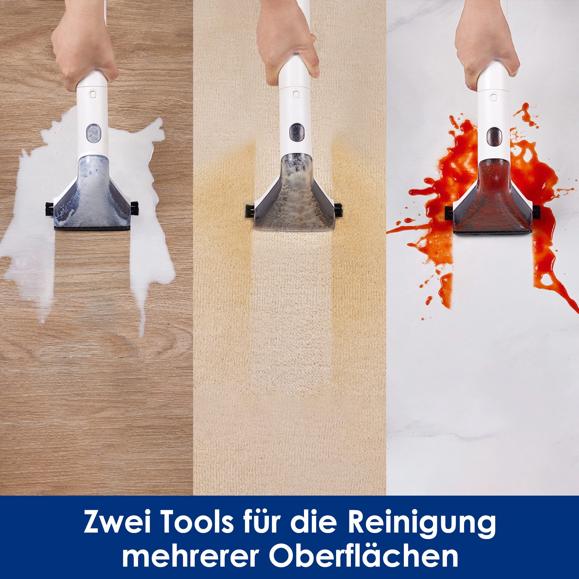 Tineco Teppichreinigungsgerät iCarpet Spot Fleckentferner, 2-Tank System, 3,7kg leicht, 300 W, beutellos, Fleckenreiniger mit Vorbehandlungslösung, für Auto- und Polstersitze