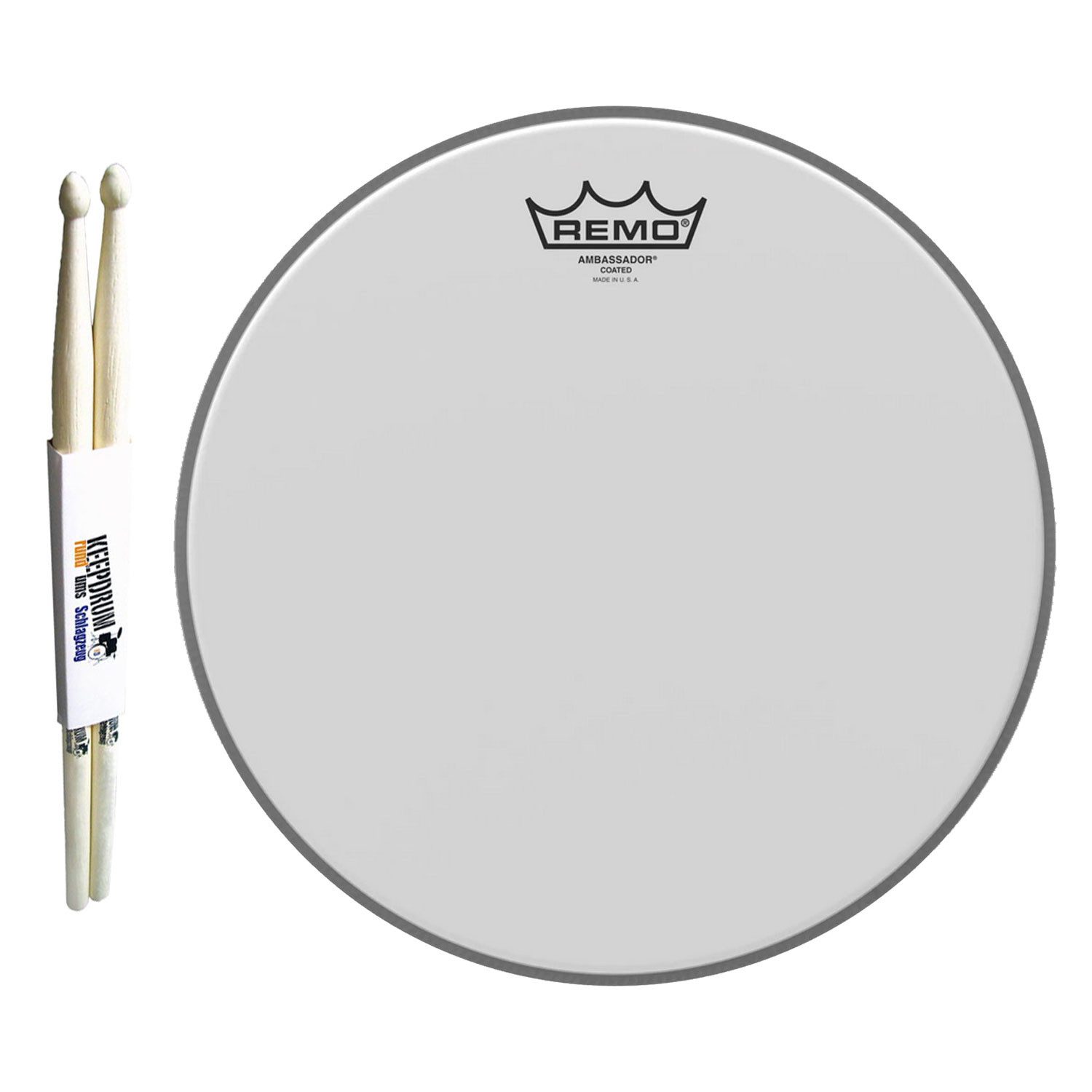 Remo Schlagzeug Remo Ambassador Coated Snare Fell 14 mit Schlagzeugstöcken,Remo Ambassador, keepdrum Schlagzeugstöcke , Remo Ambassador, keepdrum Schlagzeugstöcke 
