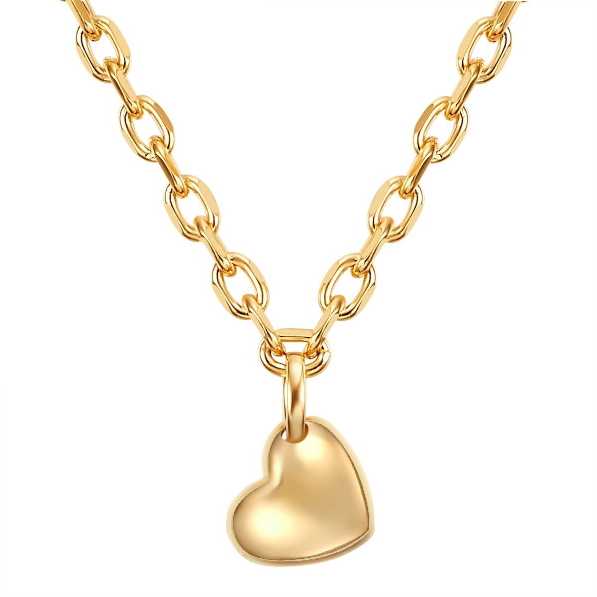 Yokoamii Collier Kette Anhänger gelbgold mit gelbgold