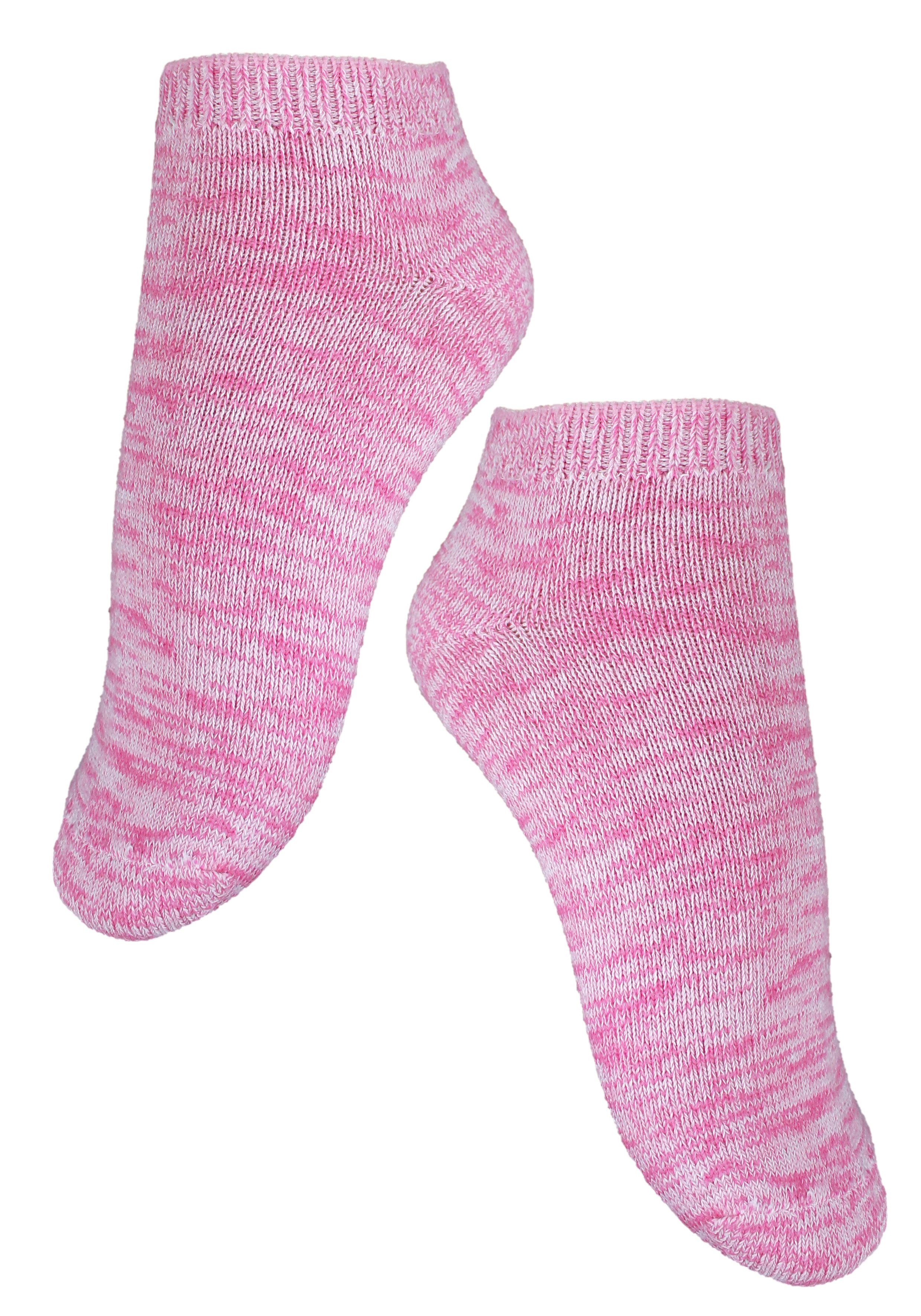 Socken pink Mouline (2-Paar) Doppelpack im Rogo