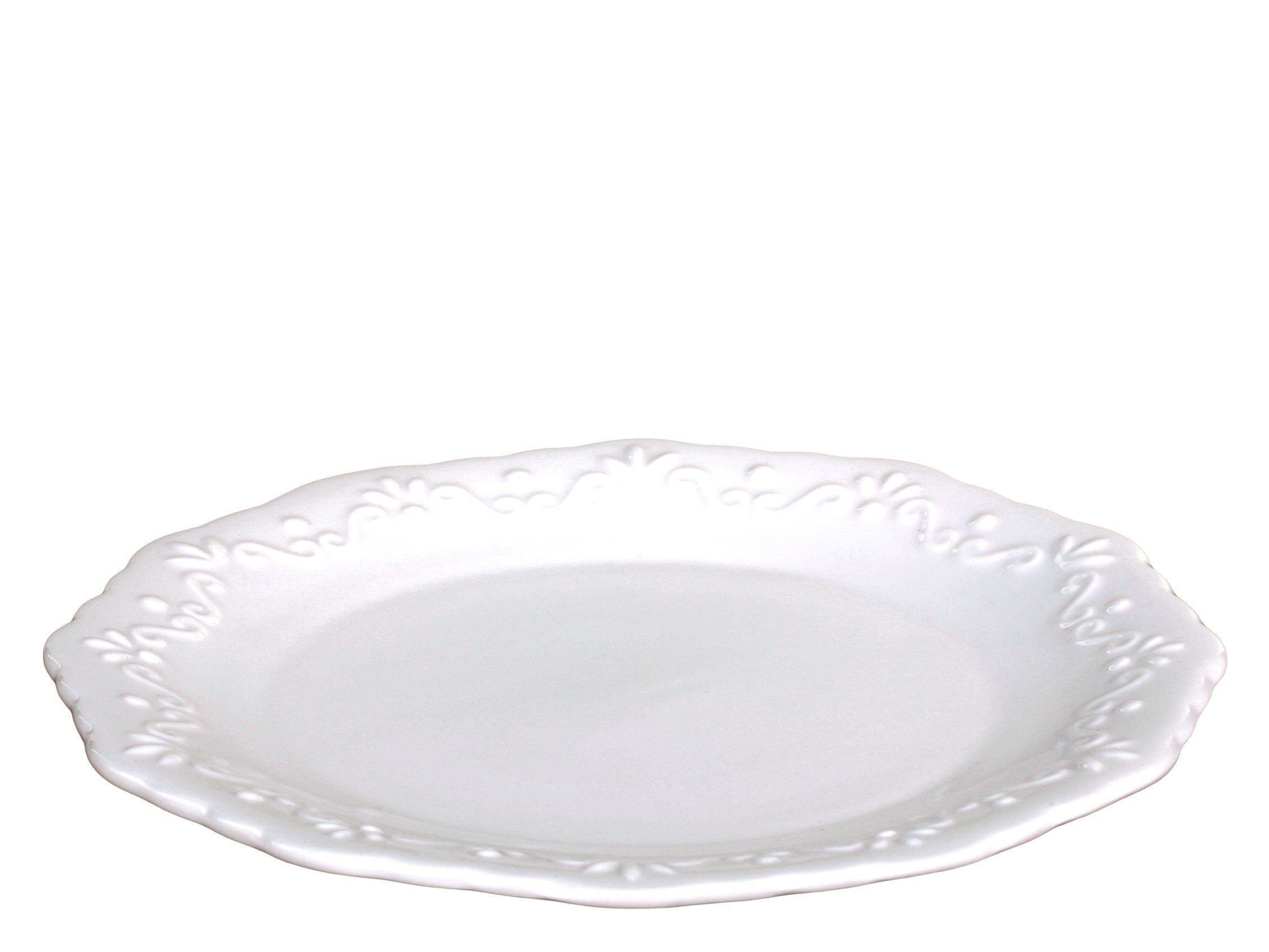 Chic Antique Kuchenteller Chic Antique Kuchenteller PROVENCE Porzellan Weiß 19 cm