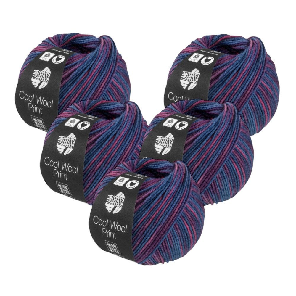 LANA GROSSA 5 x LANA GROSSA COOL WOOL PRINT Häkelwolle