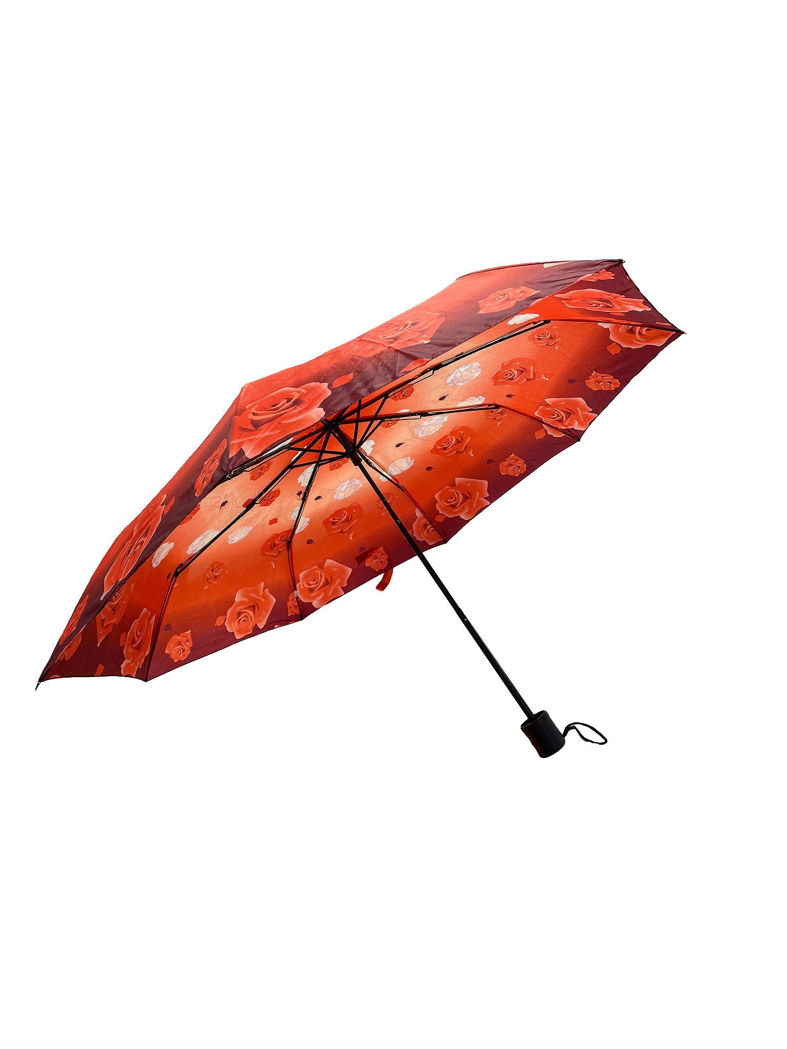 ANELY Taschenregenschirm Kleiner Regenschirm Paris Gemustert Taschenschirm, 6746 in Rot
