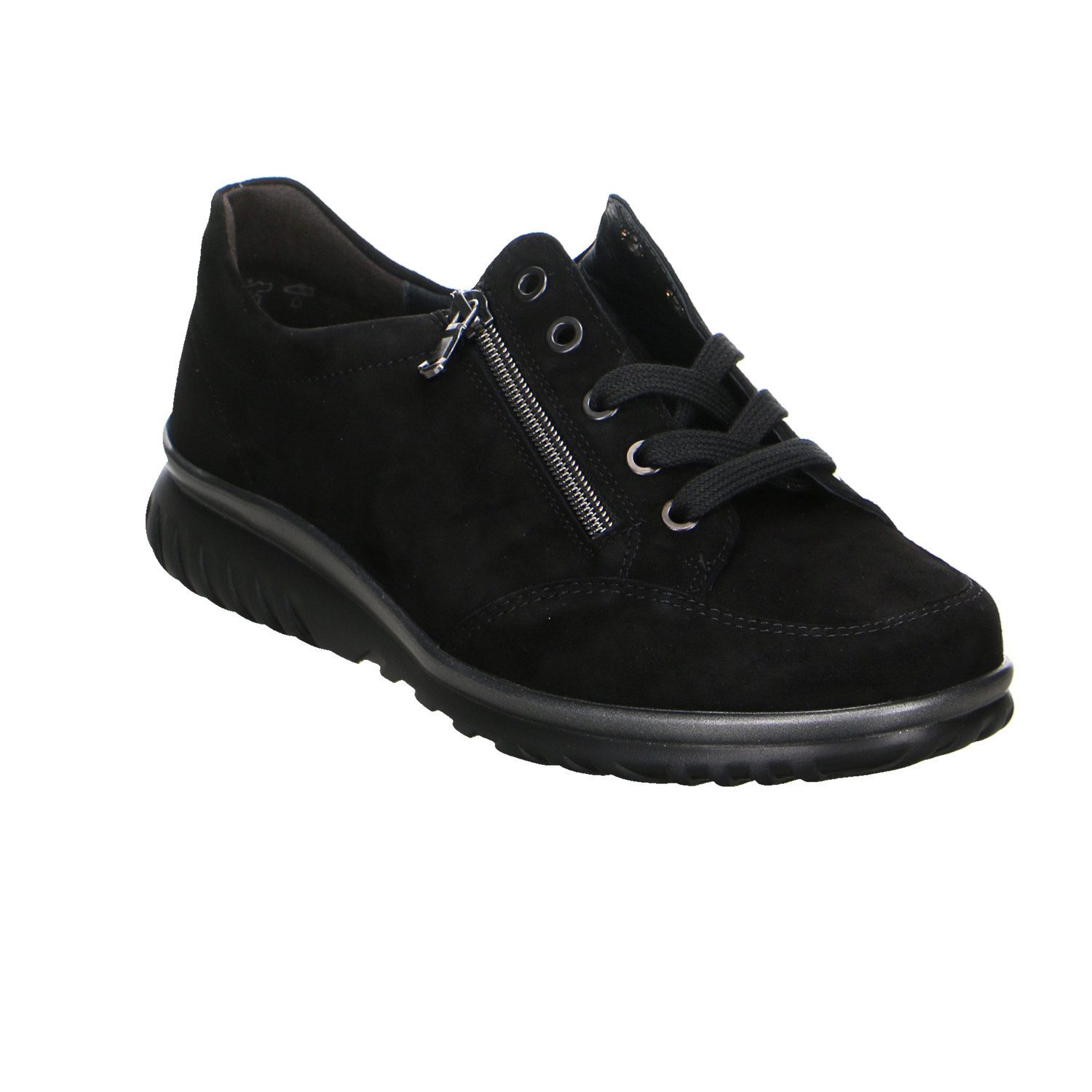 Semler Semler Samt-chevro Velour Comfort Schnürschuhe schwarz Schnürschuh