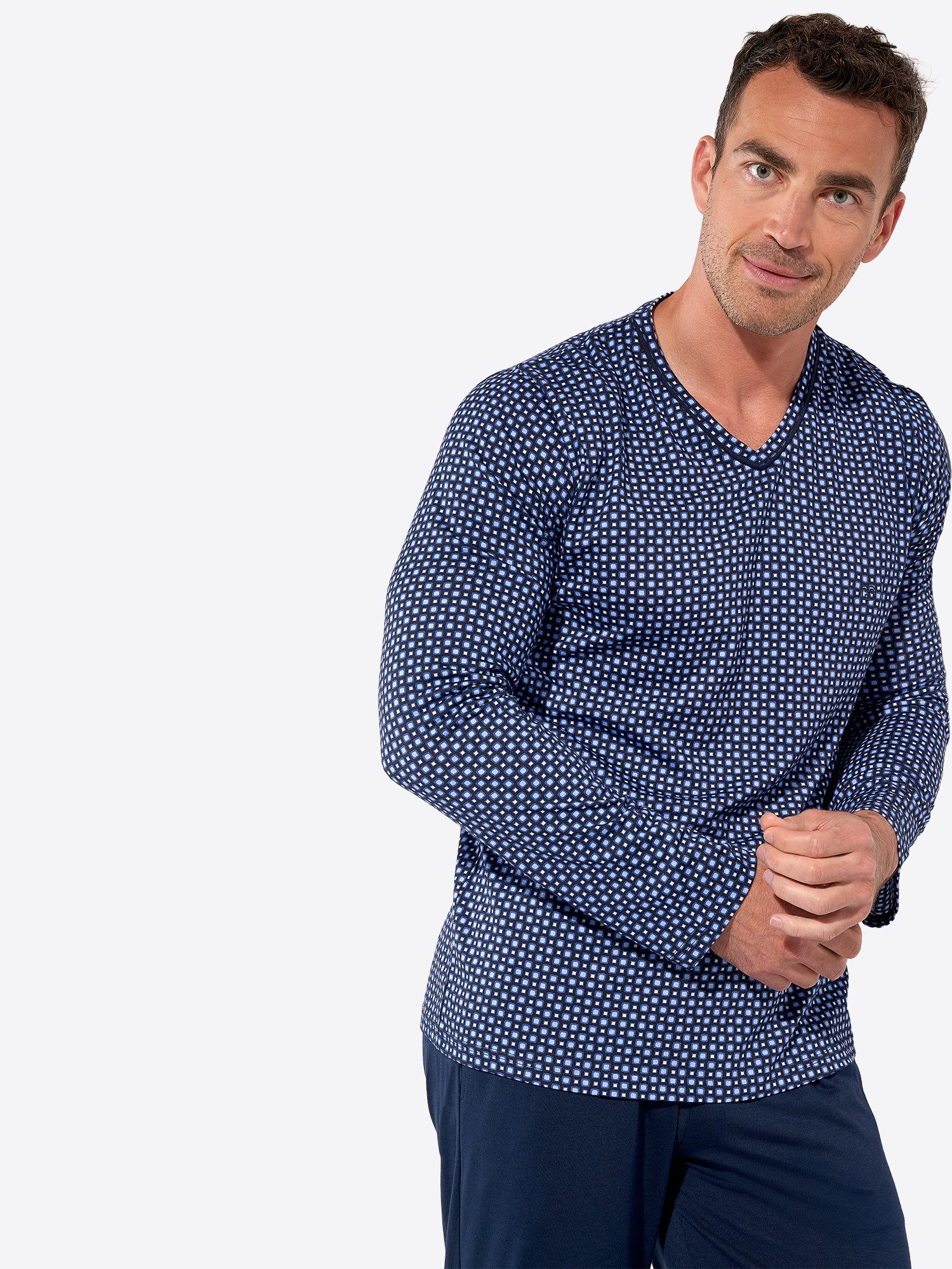 Hom Pyjama Long Sleepwear Hampton (2 tlg) Schlafanzug, Pyjama Set, Nachtwäsche