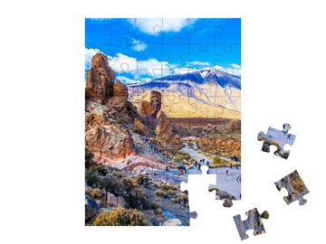 puzzleYOU Puzzle Berg Teide und Garcia-Stein, Teneriffa, Spanien, 48 Puzzleteile, puzzleYOU-Kollektionen Spanien