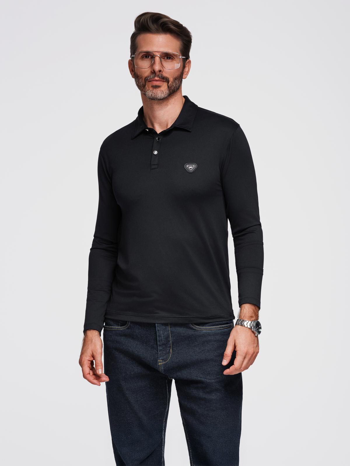 OMBRE Langarm-Poloshirt Polo-Shirt mit langen Ärmeln günstig online kaufen