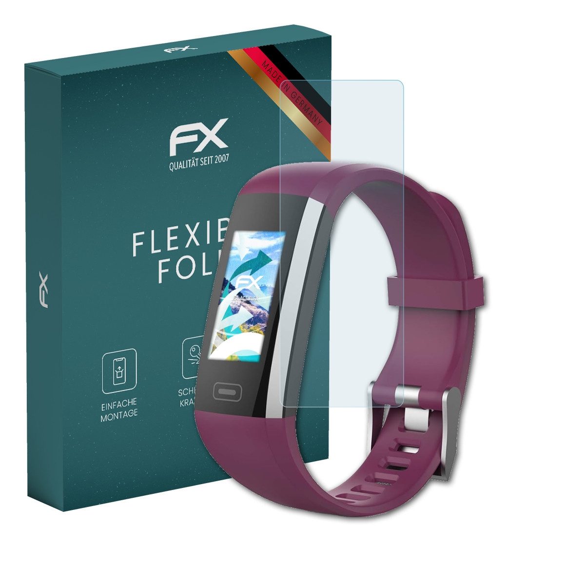 atFoliX Schutzfolie Displayschutzfolie für Swisstone SW 600 HR, (3 Folien), Ultraklar und flexibel