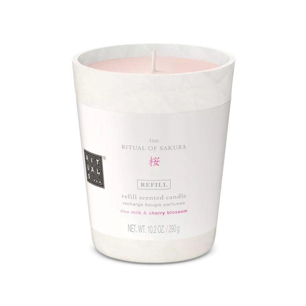 Rituals Duftkerze Rituals The Ritual Of Sakura Refill Scented Candle 290g., Beruhigender Duft mit Kirschblüte und Reismilch