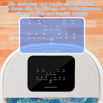 Bettizia Fußbad Fussbadewanne mit LCD 4 in 1 Spa Faltbar Fußbad Massagegerät Eimer