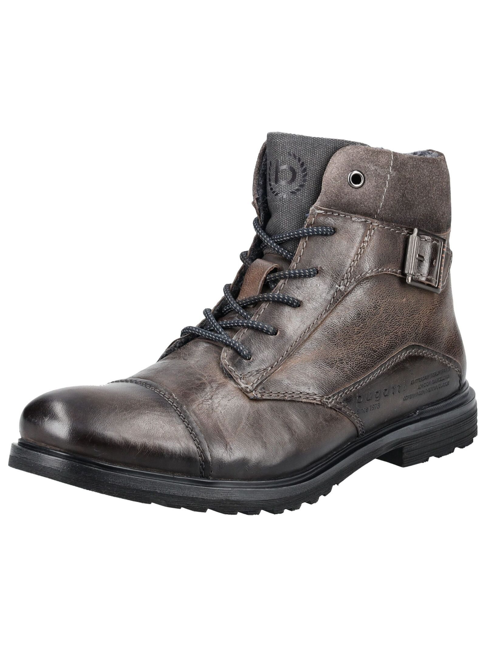 bugatti bugatti Stiefelette Nubukleder Schnürstiefelette