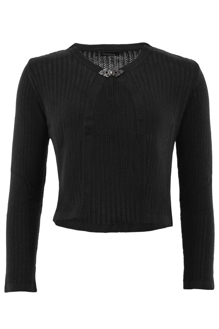 Orbis Textil GmbH & Co. KG Trachtenjacke Trachten Strickjacke - GERLINDA - schwarz – Bild 2 von 4