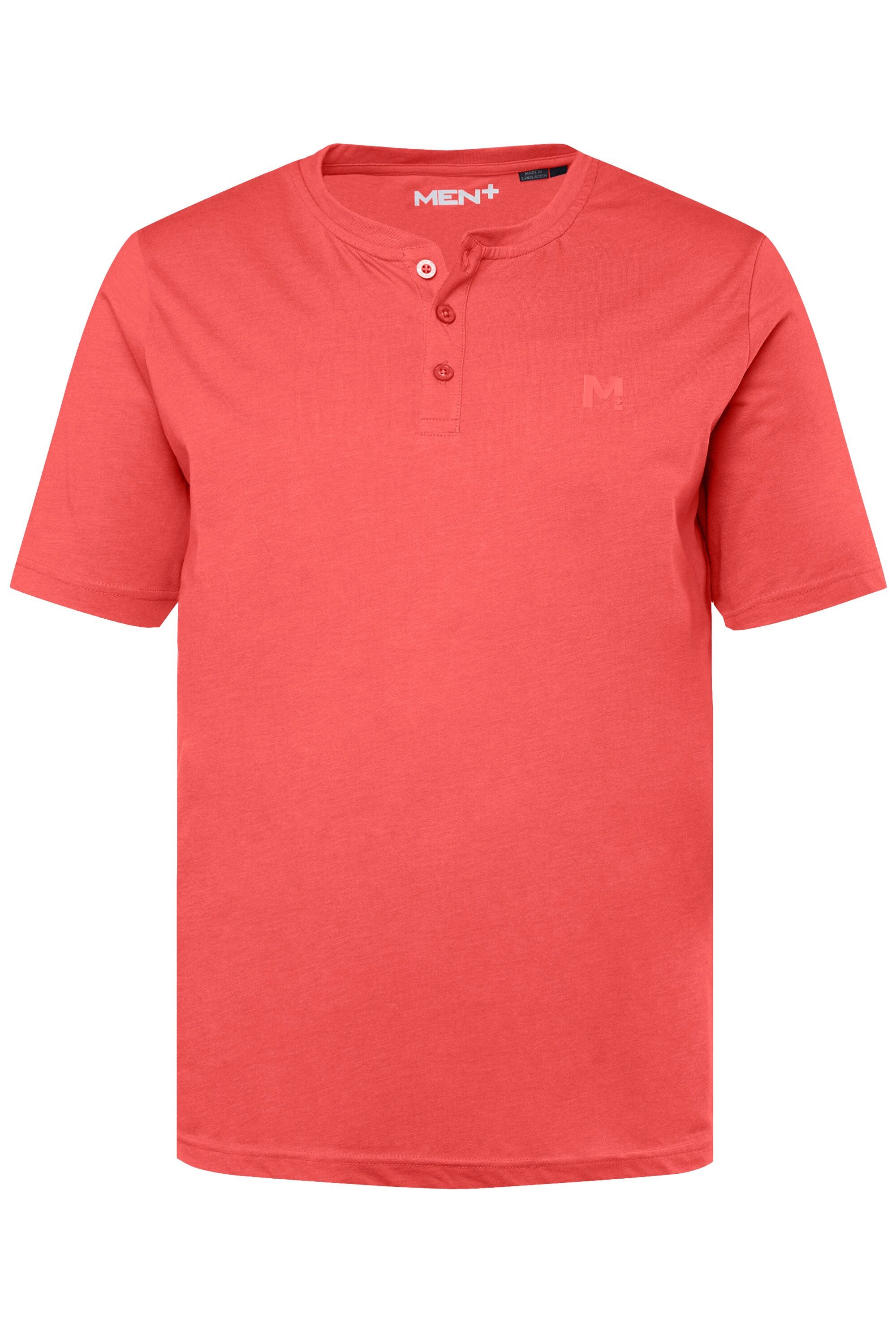 Men Plus T-Shirt Henley Basic Halbarm Rundhals günstig online kaufen