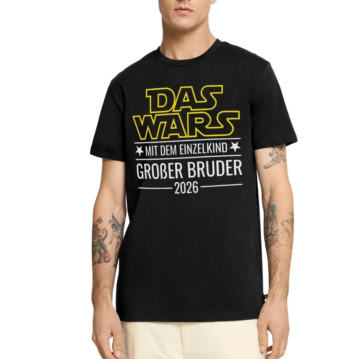 Spreadshirt T-Shirt Das wars mit dem Einzelkind - Großer Bruder 2026 Männer Premium T-Shir (1-tlg)