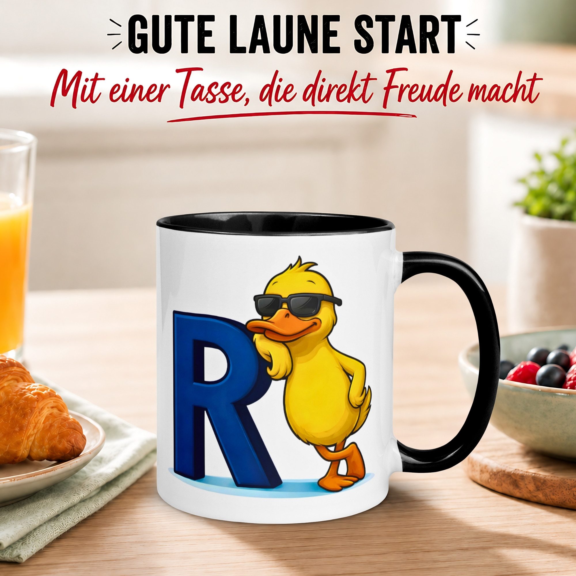 Momentals Tasse Rente – „R + Ente = Rente“ – Renteneintritt Geschenk Männer Frauen, Gratis Versand · Links-&Rechtshänder · Spülmaschinenfest