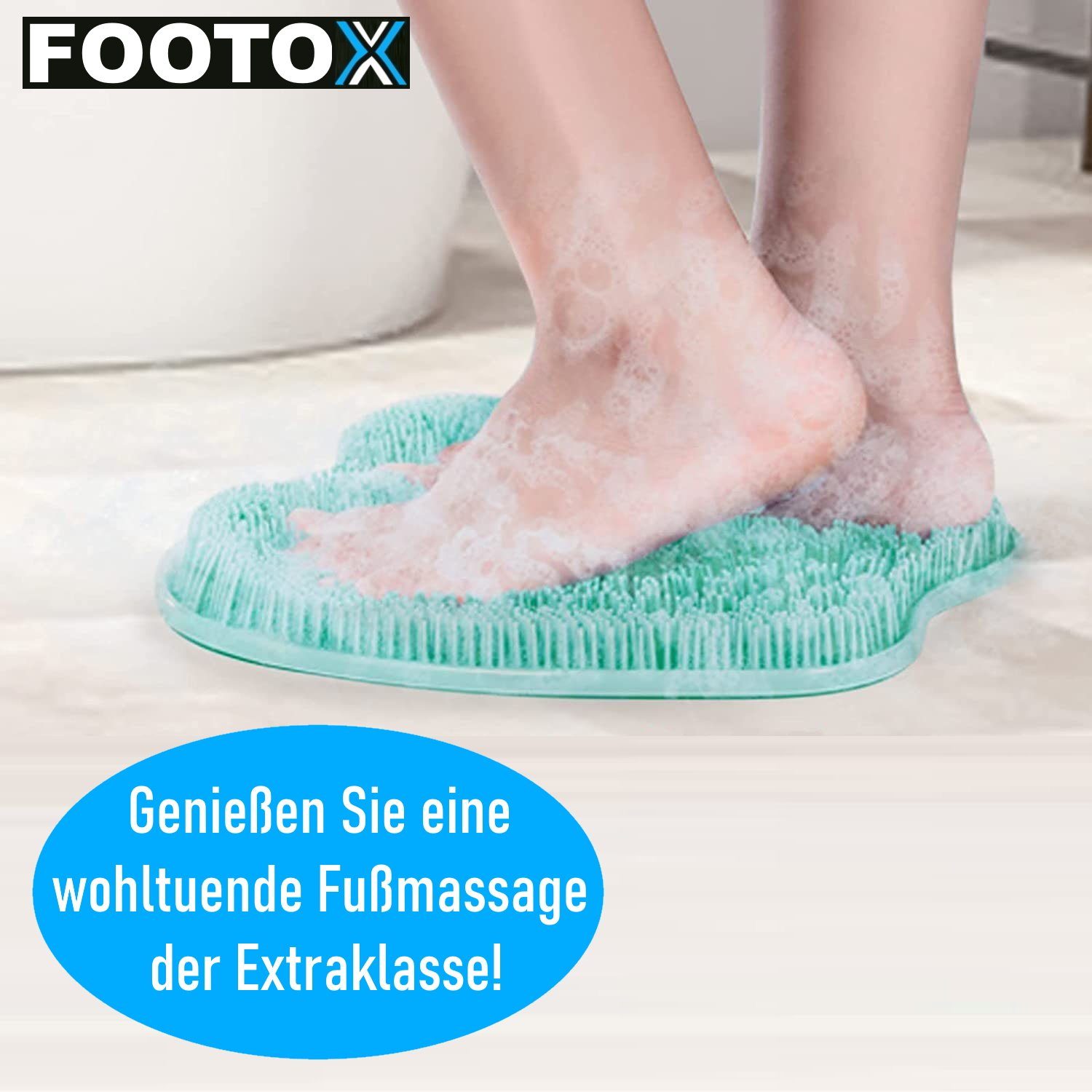MAVURA Fußbürste FOOTOX Silikon Fußmassagegerät Bürste, Fuß Peeling Reinigung Fußpflege Massage Duschmatte Fußwaschbürste Fußreiniger