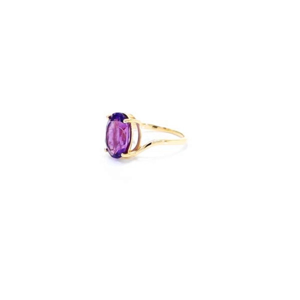 Cavill Solitärring Amethyst 4,98 ct Ring, 925er Silber vergoldet, Wellen, violett (1-tlg)