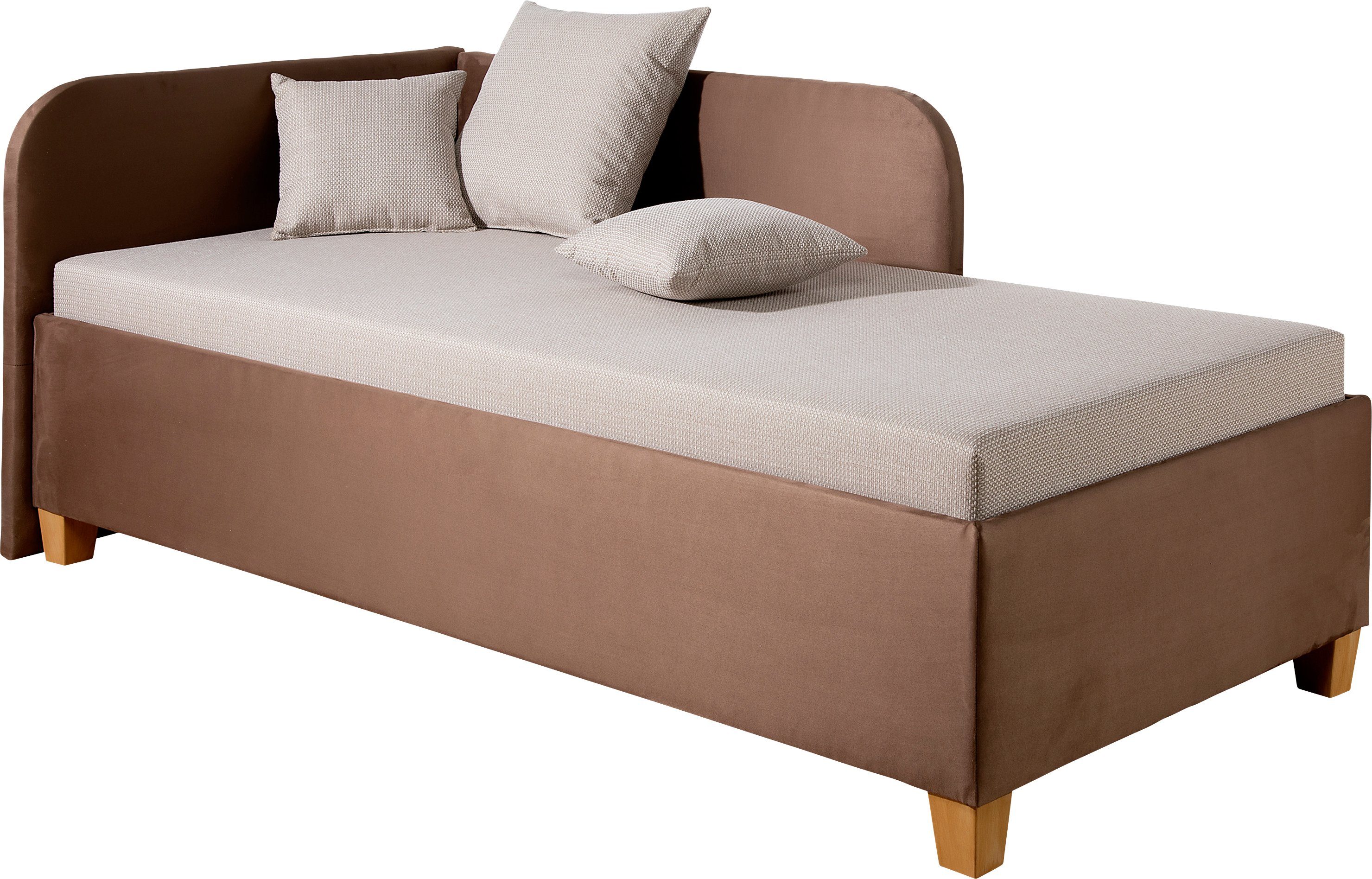 Maintal Polsterliege Aolana, mit Bettkasten, in 2 Breiten, Federkern- oder Bonellmatratze wählbar