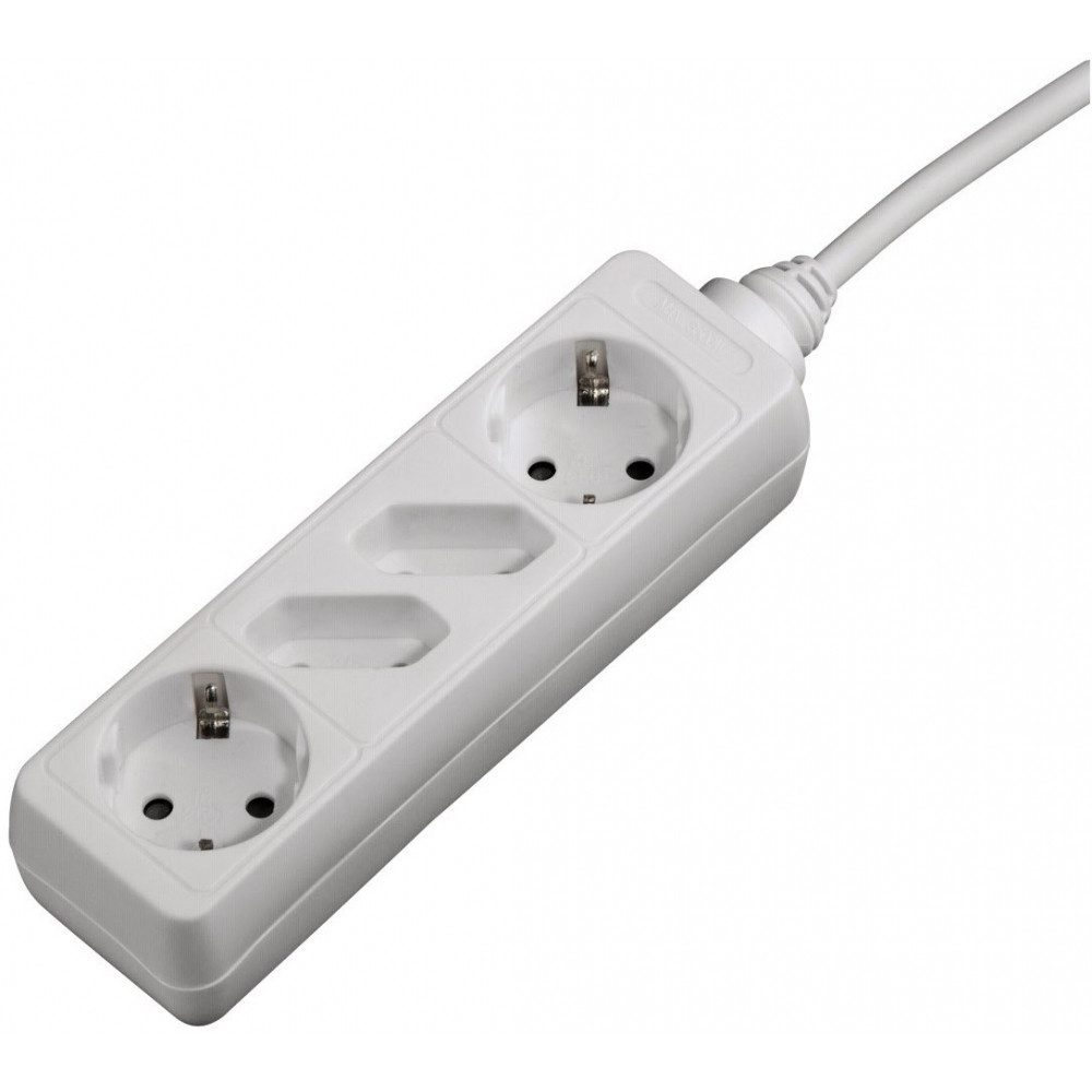 Hama Hama 4-fach Steckdosenleiste weiß für Zuhause. Audio- & Video-Adapter Schuko-Stecker zu Steckdosenleiste