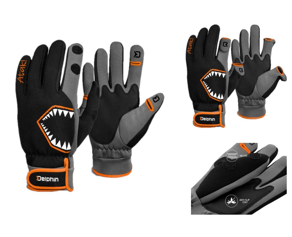 Neoprenhandschuhe Neoprenhandschuhe Delphin Atak free Spinnfischen Anglerhandschuhe