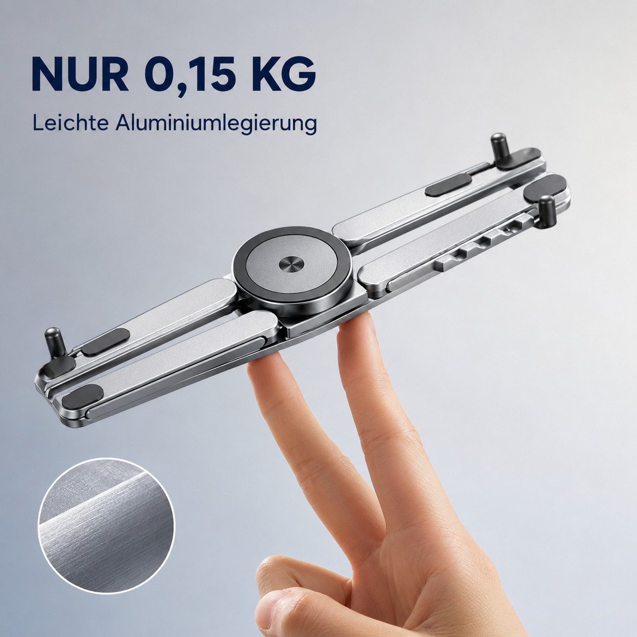 Luckice Handy-Halterung 3-in-1 Laptopständer mit Magnet, faltbar, 8-stufig höhenverstellbar, (bis 13 Zoll, Packung, Für 4-16 Zoll Laptop/Tablet/Mobiltelefon, Ma – Bild 5 von 5