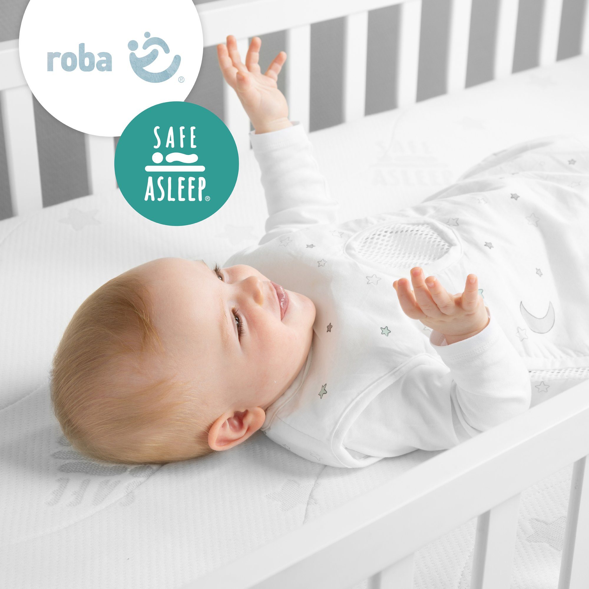 cm - hoch, für Babybettmatratze, Balance, 9 safe Schlafklima roba®, Air asleep® optimales Babymatratze
