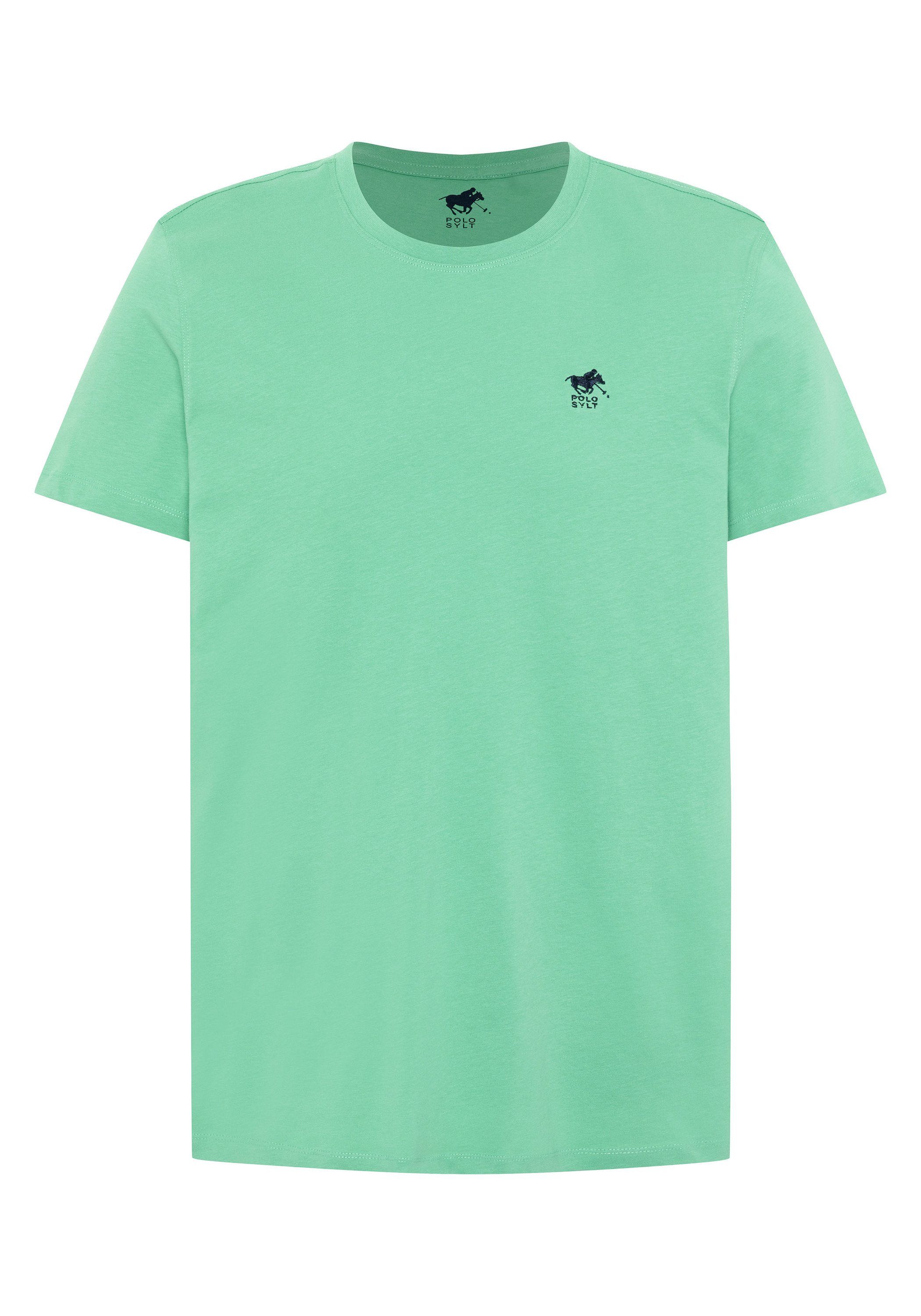 Polo Sylt Print-Shirt mit Print-Botschaft 16-5721 Marine Green