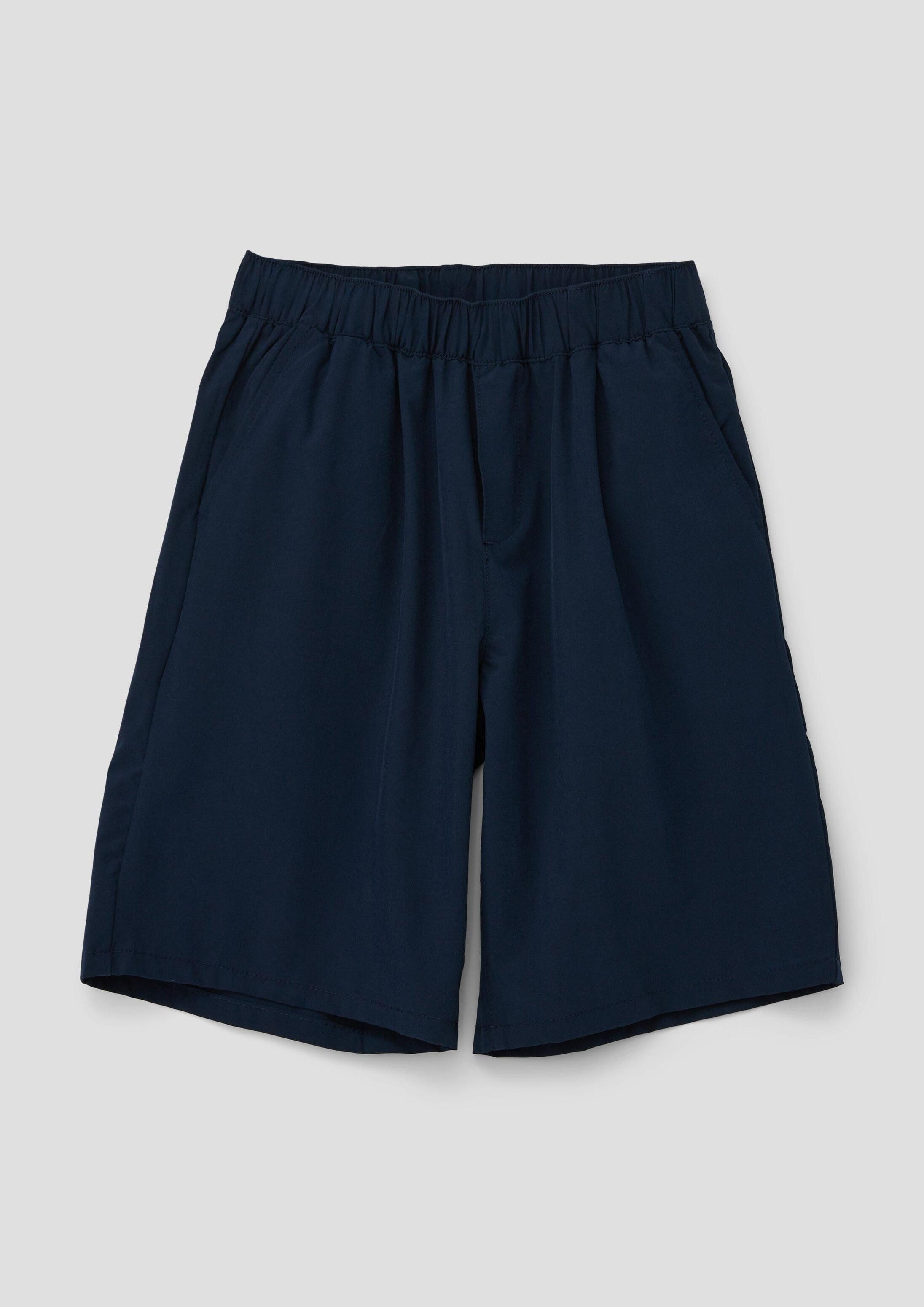 s.Oliver Shorts Hose Bermuda mit Elastikbund in Leinen-Optik
