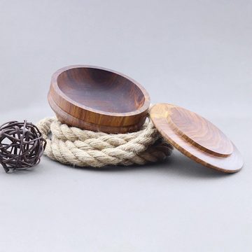 JAG SHAVING Rasierschale Herren-Rasierschaum-Seifenschale aus Holz mit Deckel, 1-tlg., rose wooden bowl with lid