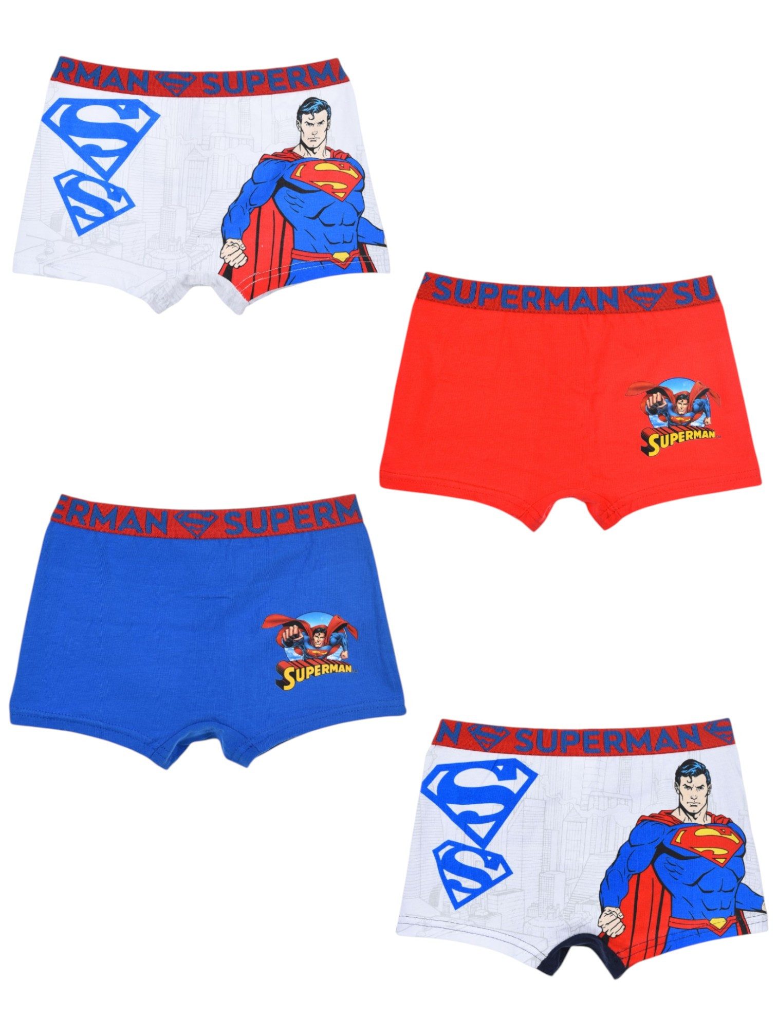 Superman Boxershorts DC COMICS (4-St) Jungen Boxershorts Unterhose Gr. 104 - 140 cm
