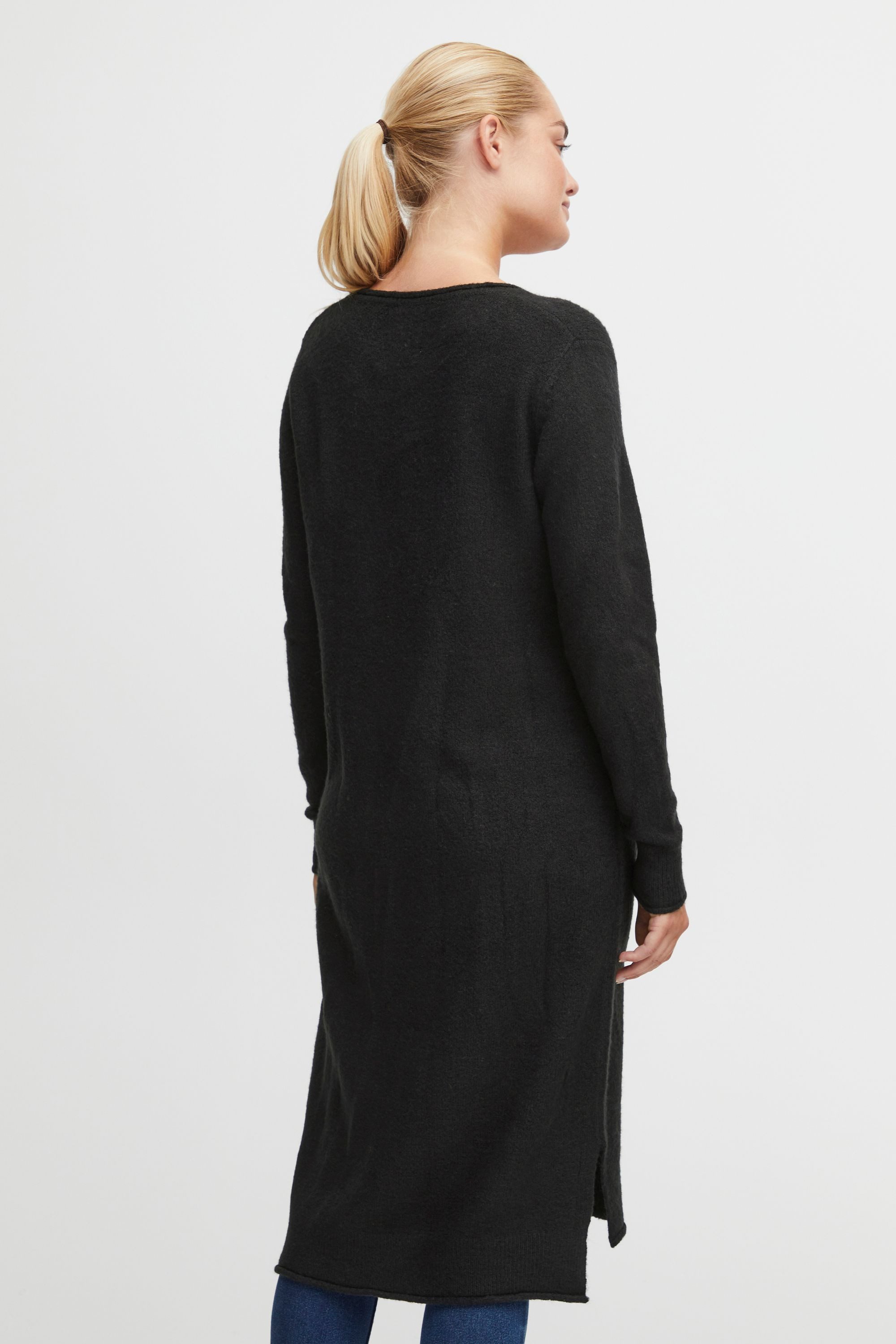 OXMO Strickkleid OXIda Feinstrickkleid mit V-Ausschnitt