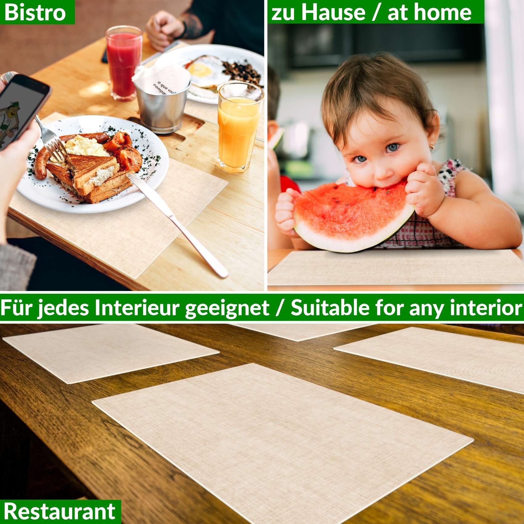 ANRO Platzset DEIN Platzdeckchen Servierdeckchen Soft günstig online kaufen