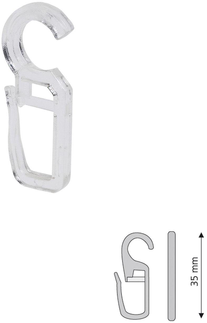 Liedeco Faltenclip, Gardinen, Vorhänge, (Set, 10-St), Faltenlegehaken, für Gardinenringe Öse 10 mm