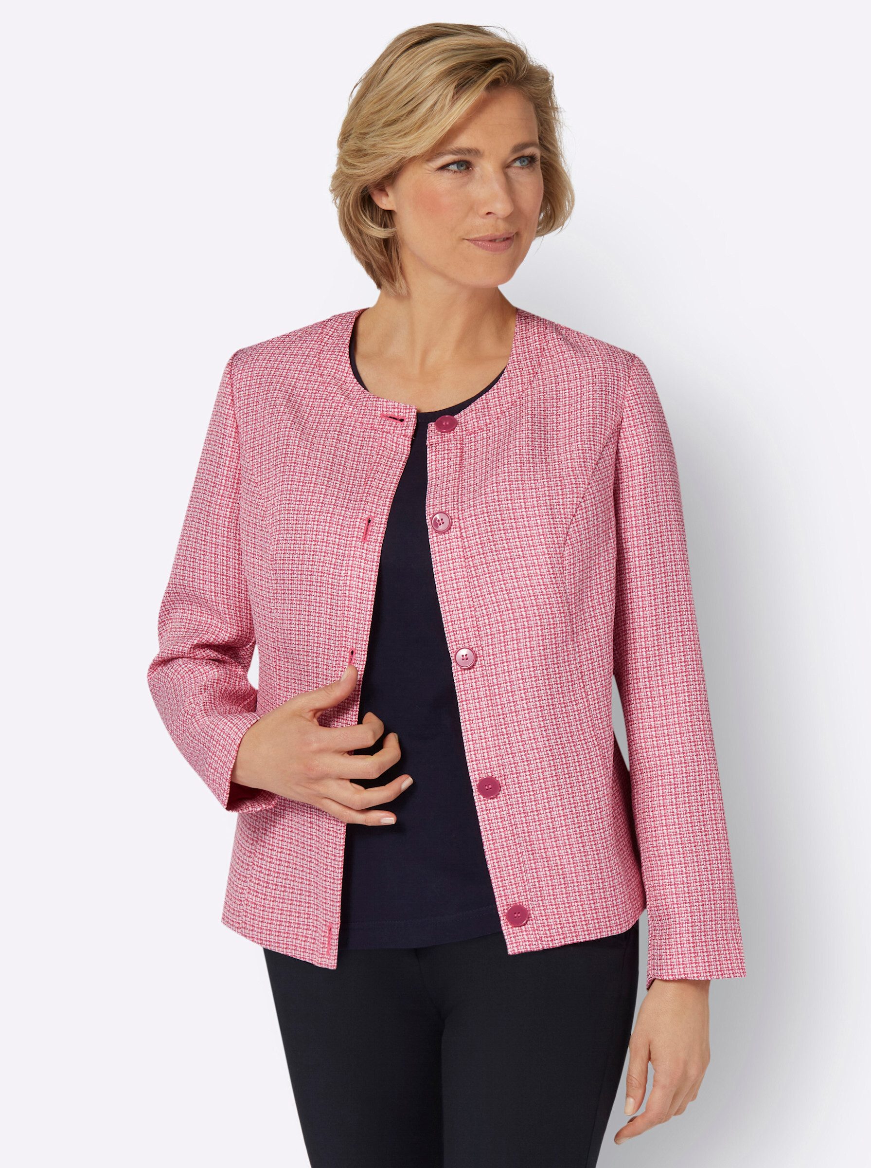 Sieh an! Blusenblazer Bouclé-Blazer günstig online kaufen