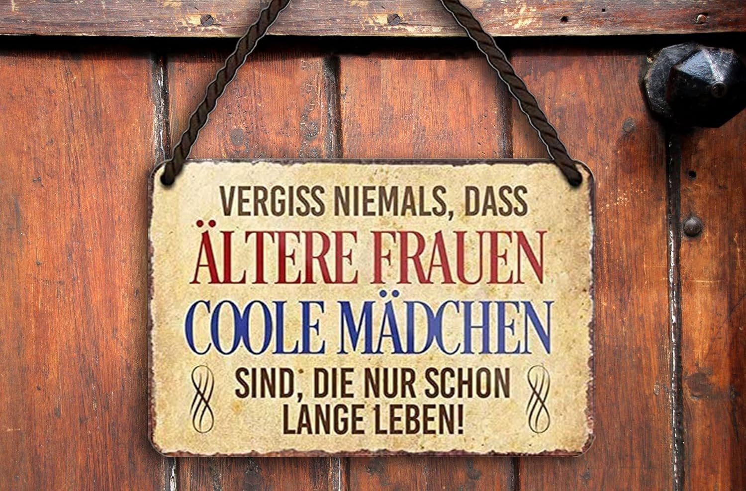 schilderkreis24 Metallschild Blechschild Vergiss niemals, dass ältere Fraue günstig online kaufen