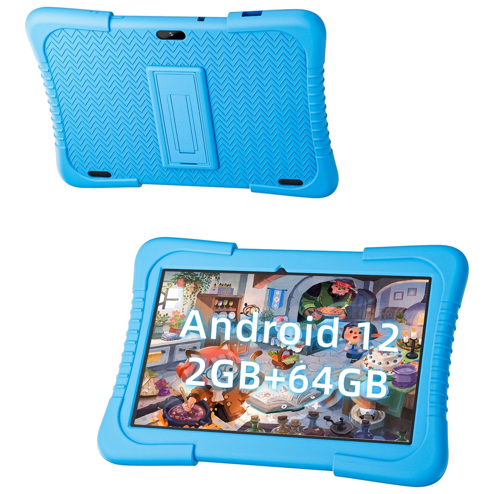 MENGHU 10" Kinder-Tablet Quad-core 1280x800 IPS Android 12 2GB+64GB Grafiktablett