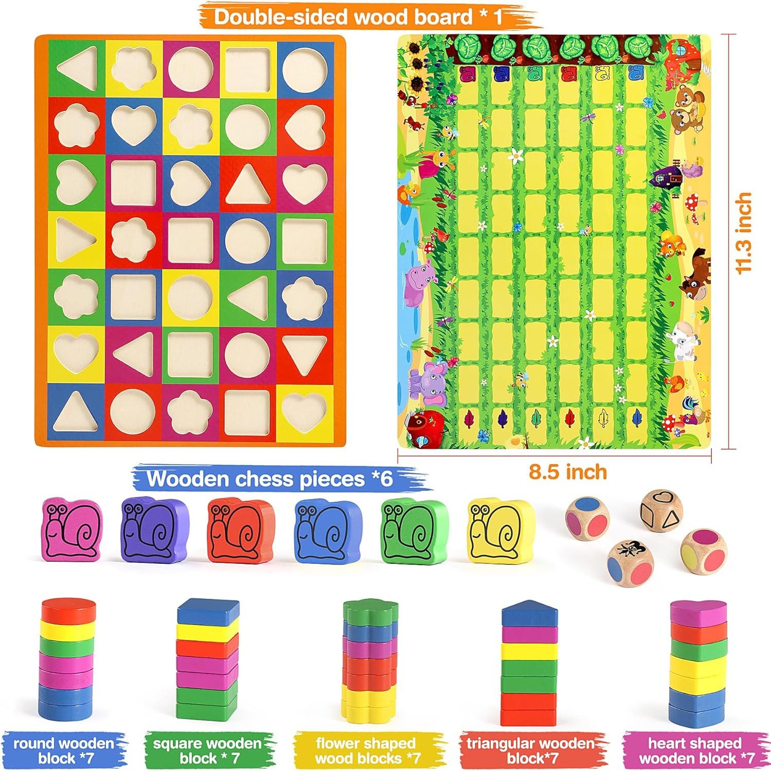 POPOLIC Lernspielzeug Brettspiele - Kinderspiel 2 günstig online kaufen