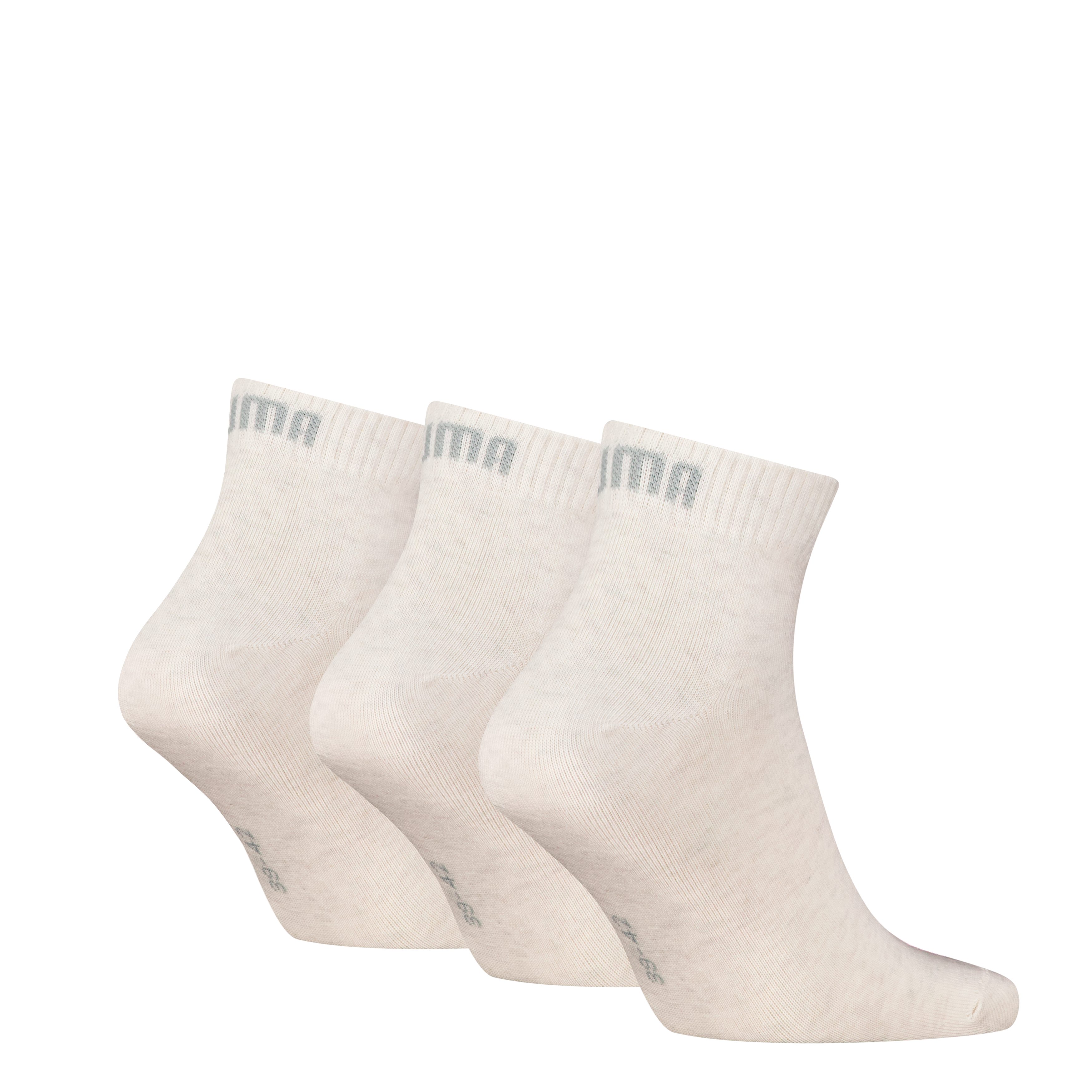 PUMA Kurzsocken PUMA UNISEX QUARTER PLAIN 3P (3-Paar, 3 Paar) mit kleinem Logo