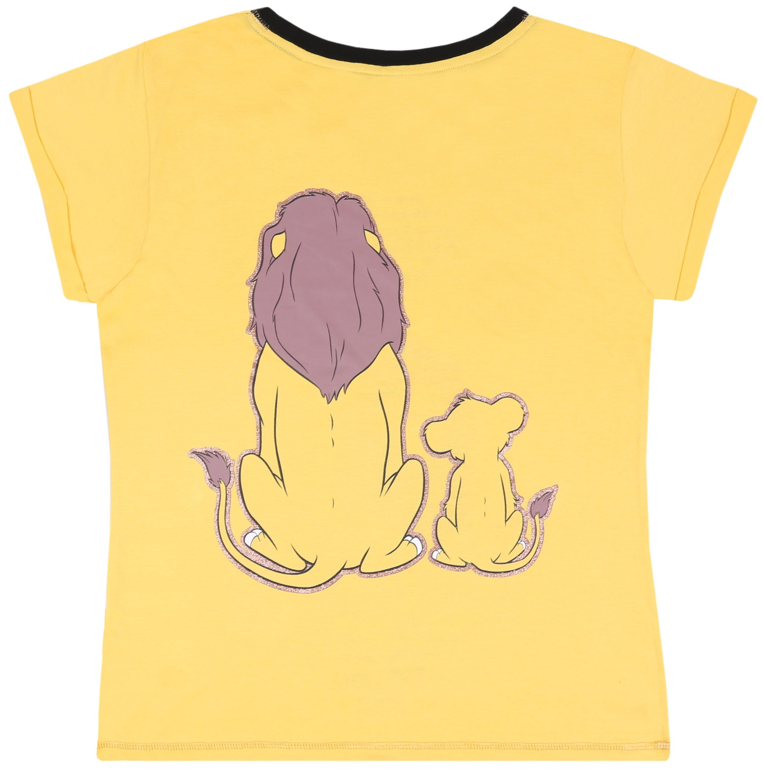 Disney Kurzarmbluse Gelbes T-Shirt "König der Löwen" für Damen DISNEY L